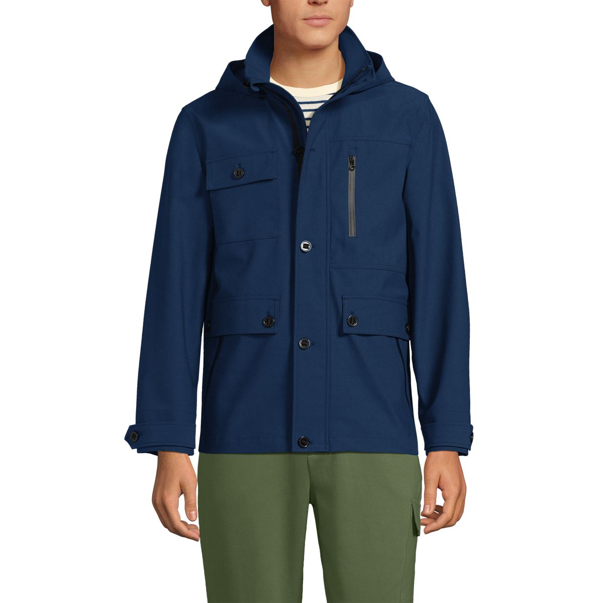 Men's Multi Pocket Raincoat