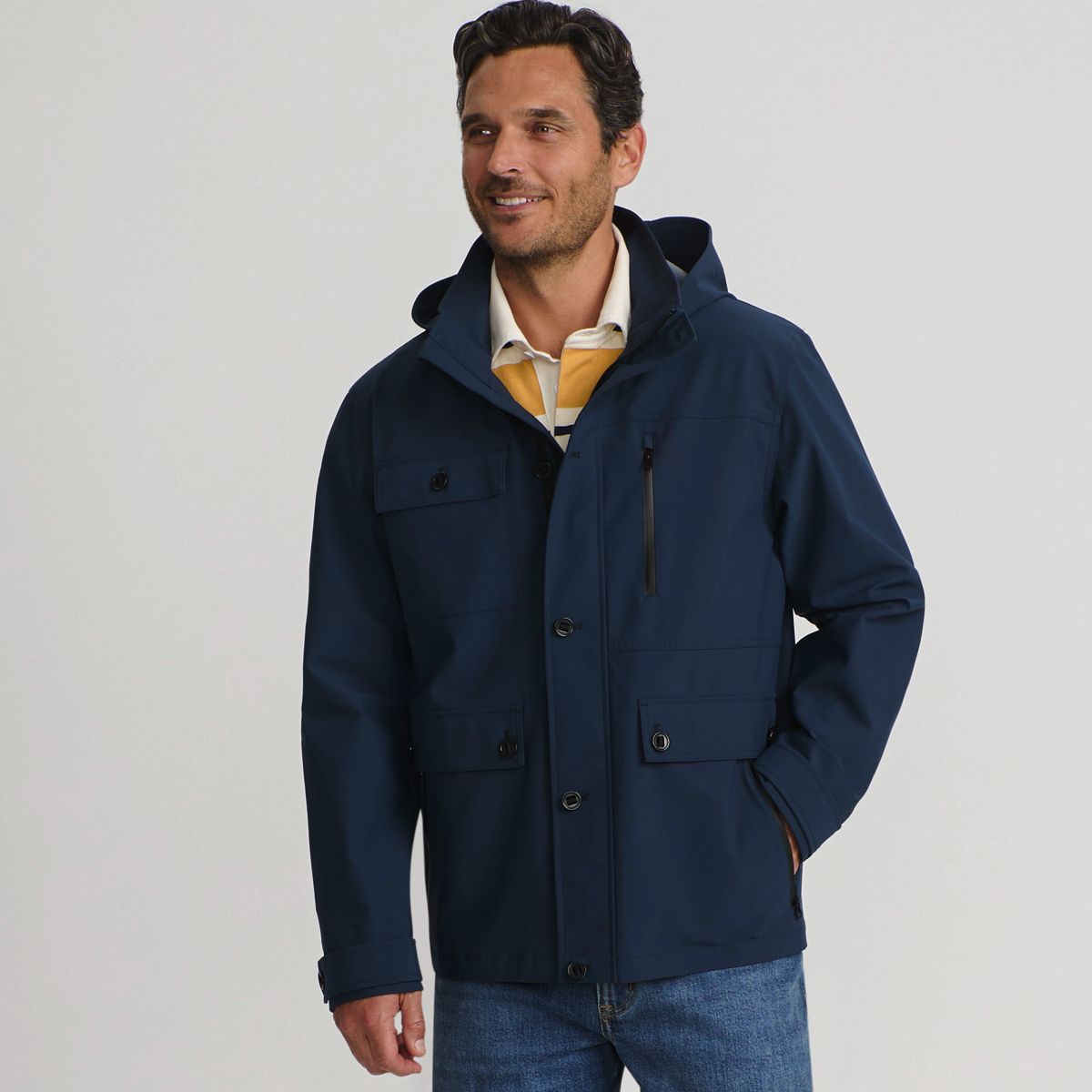Men's Multi Pocket Raincoat
