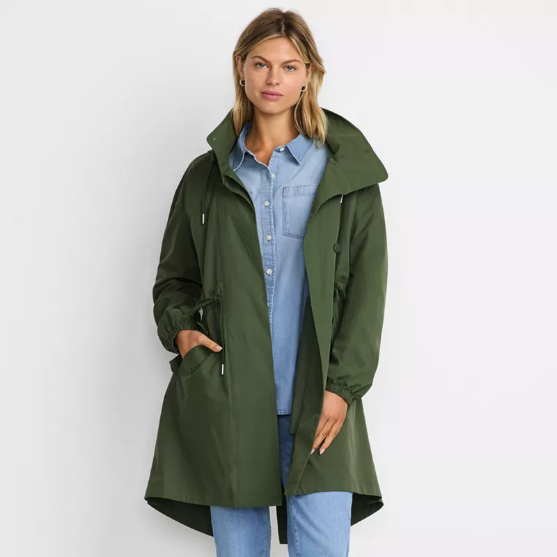 Women's Cotton Drapey Coat, alternative image