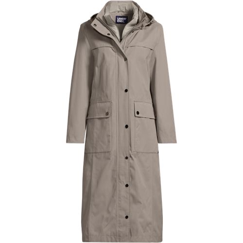  Lands' End Wasserdichter Isolierter Mantel Mit Stepp-einsatz, Damen, Größe:40-42 Regular, Braun, Baumwolle/polyester/nylon, By Lands' End 