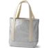 Medium Coated Metallic 5 Pocket Open Top Canvas Tote Bag, Back