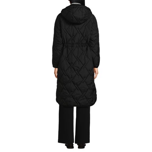  Lands' End Isolierter Steppmantel Mit Kapuze, Damen, Größe:32-34 Regular, Schwarz, Polyester/nylon, By Lands' End 