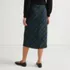 Women's Brushed Flannel Midi Column Skirt, Back