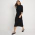 Women's Satin Lace Trim Midi Skirt, alternative image