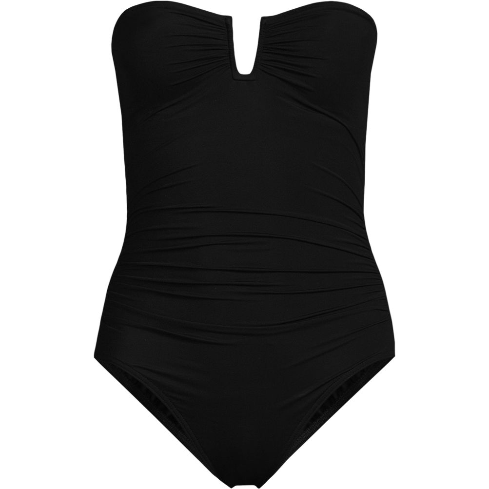 Women's SlenderSuit U-Wire Bandeau One Piece Swimsuit | Lands' End