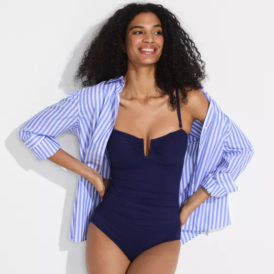 Women's SlenderSuit U-Wire Bandeau One Piece Swimsuit - primary