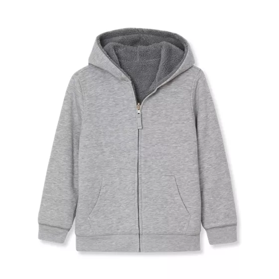 Kids Reversible Sherpa Fleece Hoodie - primary