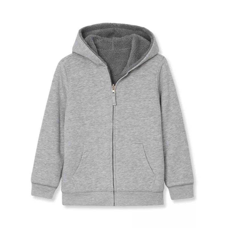 Kids Reversible Sherpa Fleece Hoodie, alternative image