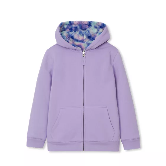 Kids Reversible Sherpa Fleece Hoodie - primary