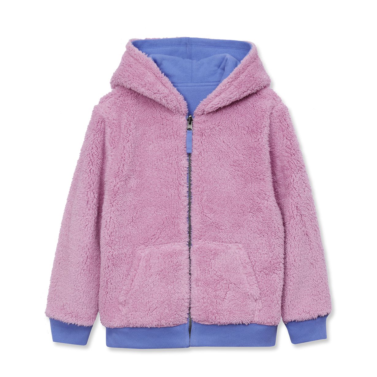 Kids Reversible Sherpa Fleece Hoodie