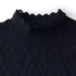 Women's Long Sleeve Brushed Lace Mock Neck Top, alternative image
