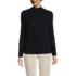 Women's Long Sleeve Brushed Lace Mock Neck Top, Front
