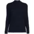 Women's Long Sleeve Brushed Lace Mock Neck Top, Front