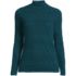 Women's Long Sleeve Brushed Lace Mock Neck Top, Front