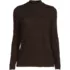 Women's Long Sleeve Brushed Lace Mock Neck Top, Front