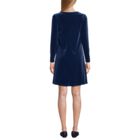 Women's Knit Velvet Square Neck Dress
