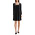 Women's Knit Velvet Square Neck Dress, Front