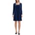 Women's Knit Velvet Square Neck Dress, Front