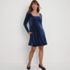 Women's Knit Velvet Square Neck Dress, alternative image