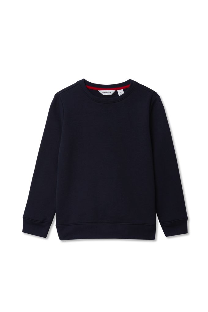 Kids Fleece Crewneck Sweatshirt - Lands' End - Blue - XL