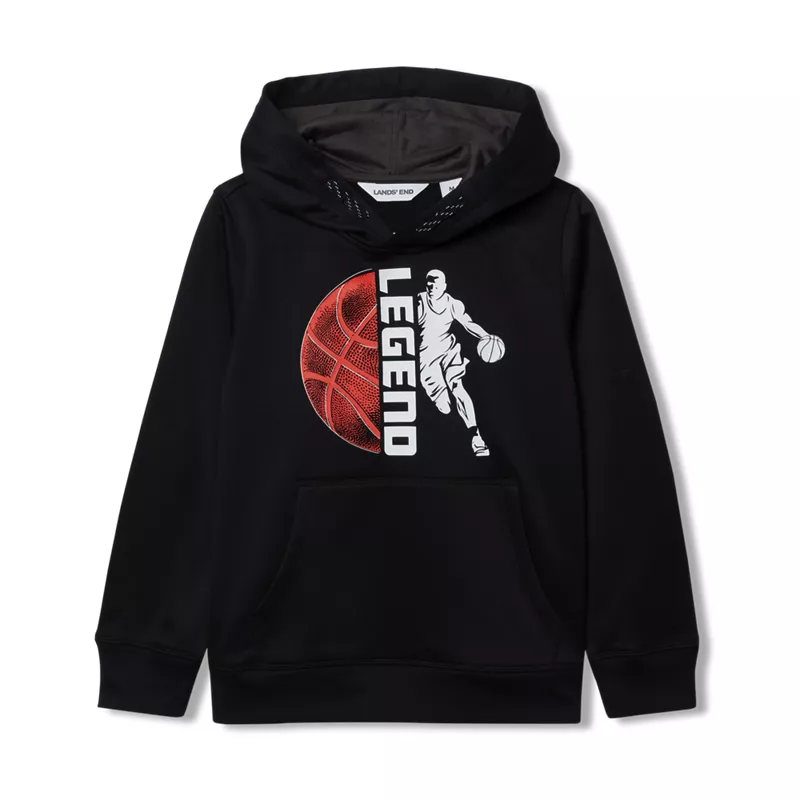 Kids Athletic Lightweight Hooded Sweatshirt, alternative image