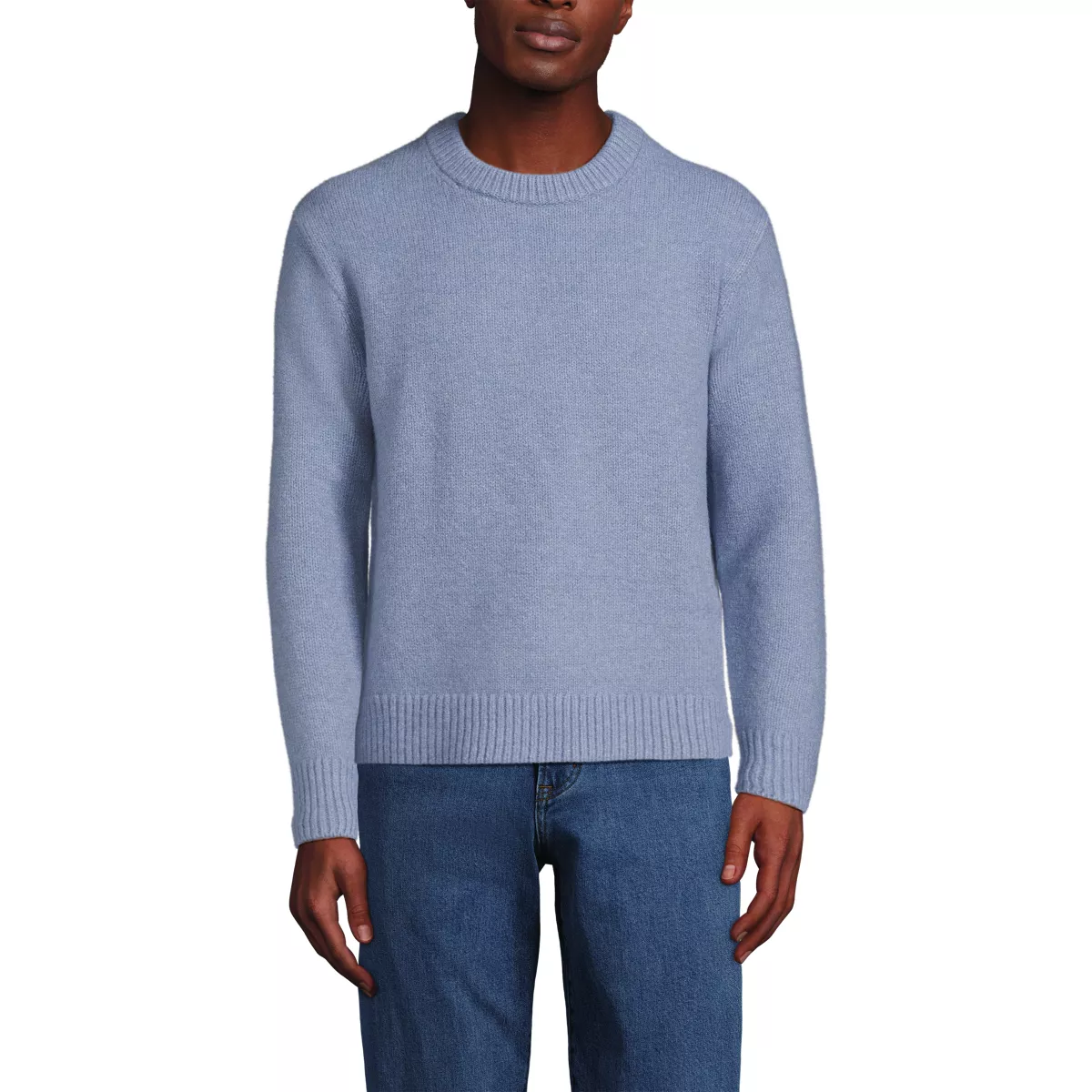 Men's Long Sleeve Ultra Soft Oversized Crewneck Sweater