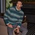 Men's Long Sleeve Ultra Soft Oversized Crewneck Sweater, alternative image