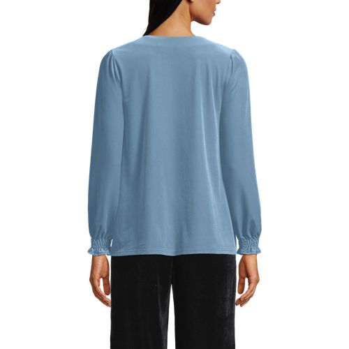 Women's Long Sleeve Velvet Blouse - image 2