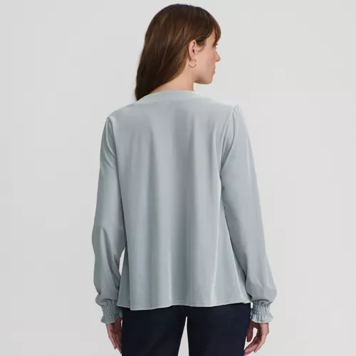 Women's Long Sleeve Velvet Blouse, Back