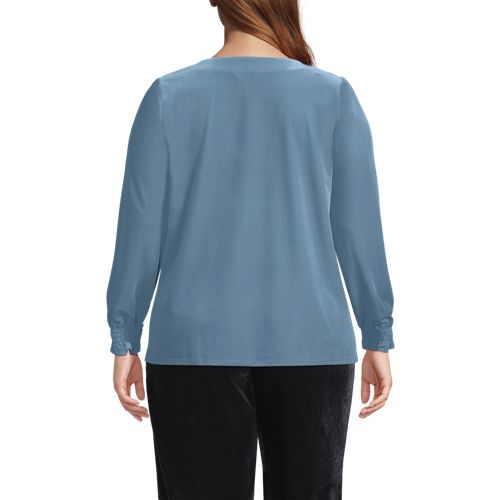 Women's Long Sleeve Velvet Blouse - image 3