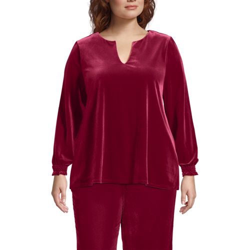 Women's Long Sleeve Velvet Blouse - image 5
