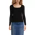Women's Long Sleeve Rib Square Neck Tee, Front