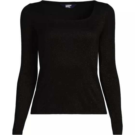 Women's Long Sleeve Rib Square Neck Tee - primary