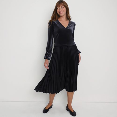velvet pleated midi dress Simara Velvet Pleat Midi Dress
