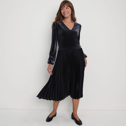 a line black cocktail dress Girls Soft Cotton Jersey Long Sleeve Twirly Dress | Black - Super Comfy Kids Clothing, 100% Cotton, Sensory Friendly, 8Y / Black