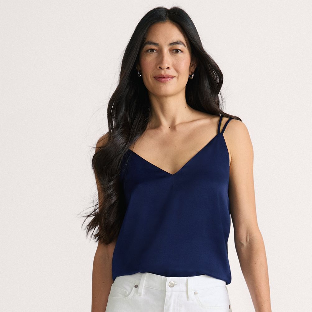 Women's Satin Vneck Camisole | Lands' End