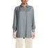 Women's Long Sleeve Oversized Satin Buttondown Tunic, Front