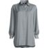 Women's Long Sleeve Oversized Satin Buttondown Tunic, Front