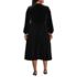 Women's Plus Size Velvet and Satin Duet Midi Dress, Back