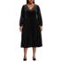 Women's Plus Size Velvet and Satin Duet Midi Dress, Front