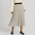 Women's Knit Foil Pleated Midi Skirt, Front