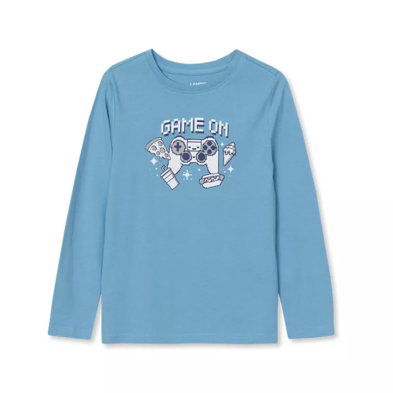 Boys Husky Long Sleeve Graphic Tee, alternative image