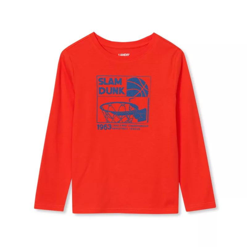 Boys Long Sleeve Graphic Tee, alternative image