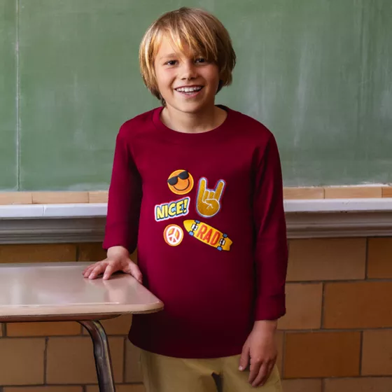 Boys Long Sleeve Graphic Tee - primary