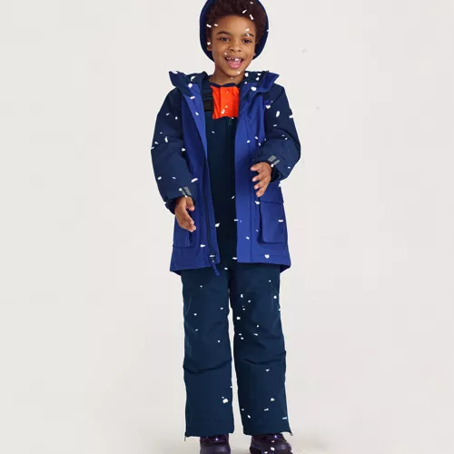 Kids Squall Waterproof Insulated Iron Knee Snow Bibs, alternative image