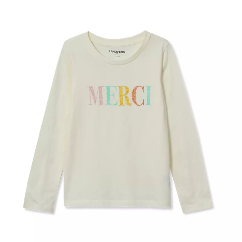 Girls Long Sleeve Graphic Tee, alternative image