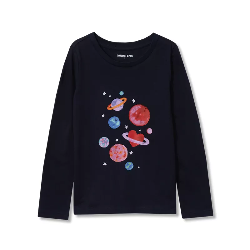 Girls Long Sleeve Graphic Tee, alternative image