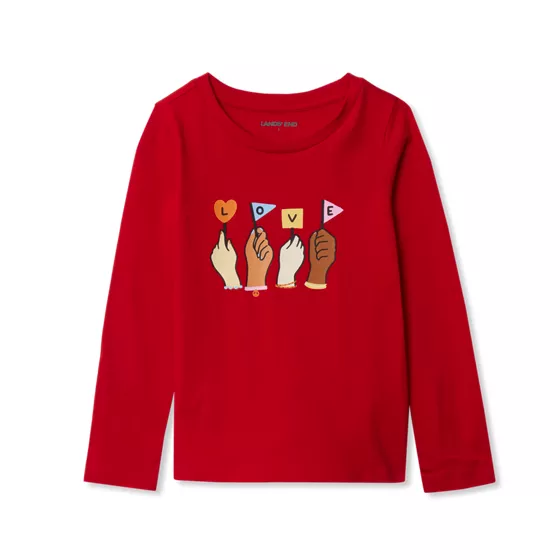 Girls Long Sleeve Graphic Tee - primary