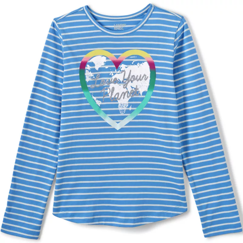 Girls Long Sleeve Graphic Tee, alternative image