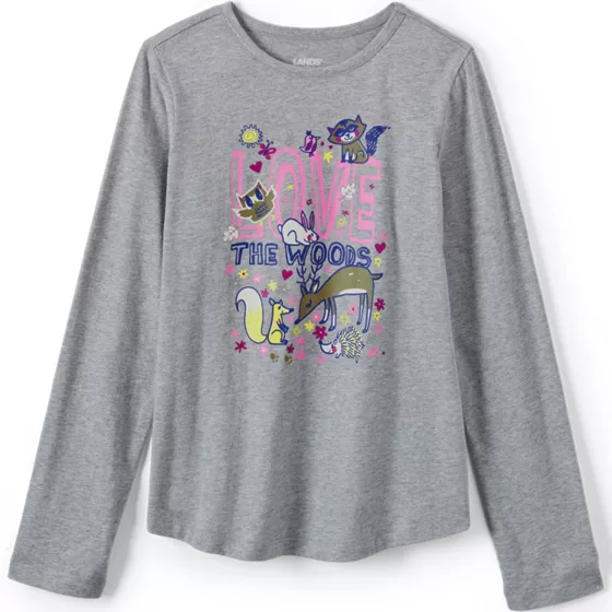 Girls Long Sleeve Graphic Tee - primary